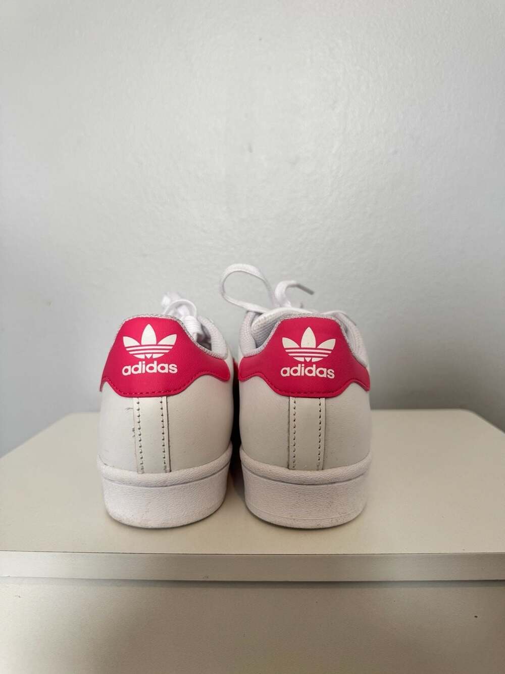 Adidas Superstar White Pink Shell Toe Sneakers